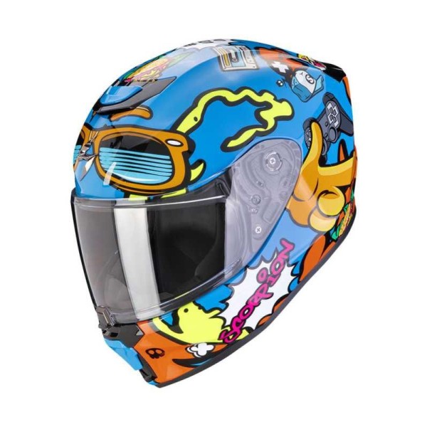 Scorpion Helmets Exo-Jnr Air Fun Blue/Ora
